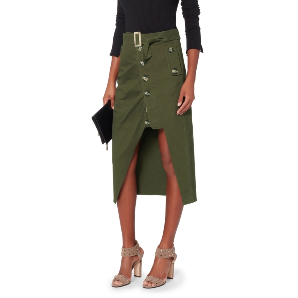 All-Saints Olive Military Skirt